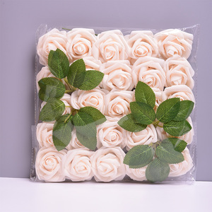 DREA Fiori di Rosa in Schiuma Multicolore con 2 Foglie Verdi, Articoli Regalo Artificiali all'Ingrosso per la Festa della Mamma e San Valentino - Product Image 4