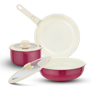 Juego de Utensilios de Cocina Antiadherentes de Cerámica para Uso Doméstico, Sartén con Mango Desmontable, Sartén Antiadherente para Saltear, Apta para Cocina de Inducción - Product Image 1