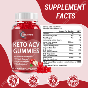 Suplementos de Vinagre de Sidra de Manzana <span class=keywords><strong>Keto</strong></span> para Adultos, Gomitas Sin Azúcar, Apoyo al Metabolismo, Control de Peso, Salud Digestiva, Energía - Product Image 2