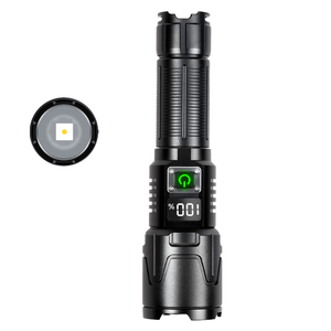 10000 Lumens Aluminum Alloy Magnetic Suction Tactical <b>LED</b> Flashlight USB <b>Rechargeable</b> Waterproof Zoom Camping Work - Product Image 4