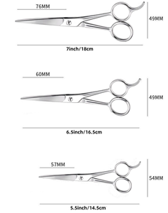 Ciseaux à cheveux courbes en acier inoxydable, ciseaux de salon, outil de coupe fine pour coiffeurs - Product Image 2