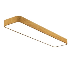 Suspension LED longue en fer couleur bois pour bureaux, jardins d'enfants, centres de formation et salles d'étude - Product Image 5