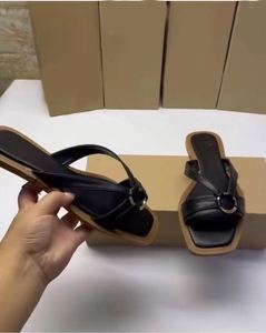 Estate tinta unita sandali firmati quadrati per le donne e le signore scarpetta di lusso spiaggia sabbiosa Femmes moda pantofole - Product Image 5
