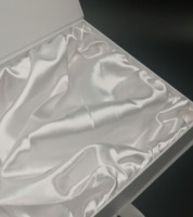 Emballage rigide de luxe blanc pour extensions de cheveux, boîte en papier avec satin de soie, 50 unités