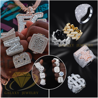 Bague glacée Dollar Money Sign Design Buste Down Fine Jewelry 925 Sterling Silver Hip Hop Iced Out Moissanite Stone Men Ring
