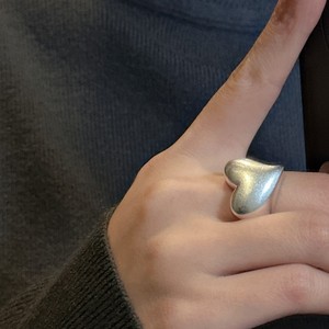 Bague de Style INS en argent Sterling S925 Version coréenne Bague d'amour givrée avec conception de niche à la mode industrie lourde Simple élégant - Product Image 4