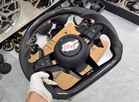 Volant sport en fibre de carbone à fond plat avec palettes de changement de vitesse étendues pour Audi A3 A4 A5L S3 S4 S5 – Kit de rétrofit