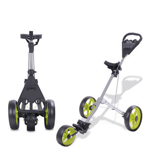 Caddie de Golf 4 roues pour adultes, chariot de Golf pliable, robuste et léger, avec frein à pied et support de boisson, avec ombrelle - Product Image 5
