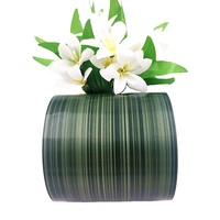 Pita Polipropilena Ti-Leaf Double Face Bark Grain Leaf Shape terlaris, lebar 10cm, panjang 50 yard, untuk vas bunga