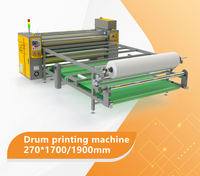 Presse à chaud rotative industrielle 270 mm x 1,7 m, machine de transfert par sublimation rouleau à rouleau, calandre avec système de correction automatique du feutre