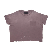 T-shirt Homme Personnalisé Premium Vintage Effet Délavé et Vieilli Coupe Courte 200 g/m² 100 % Coton Coupe Boxy Prédécoupé et Cousu – Vente en Gros
