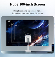 Projecteur Keystone 1080P 4K Mini avec Support Télescopique, 200 Lumens, WiFi 6, Android 13, Mise au Point Automatique pour Utilisation Portable – Vente Directe Usine