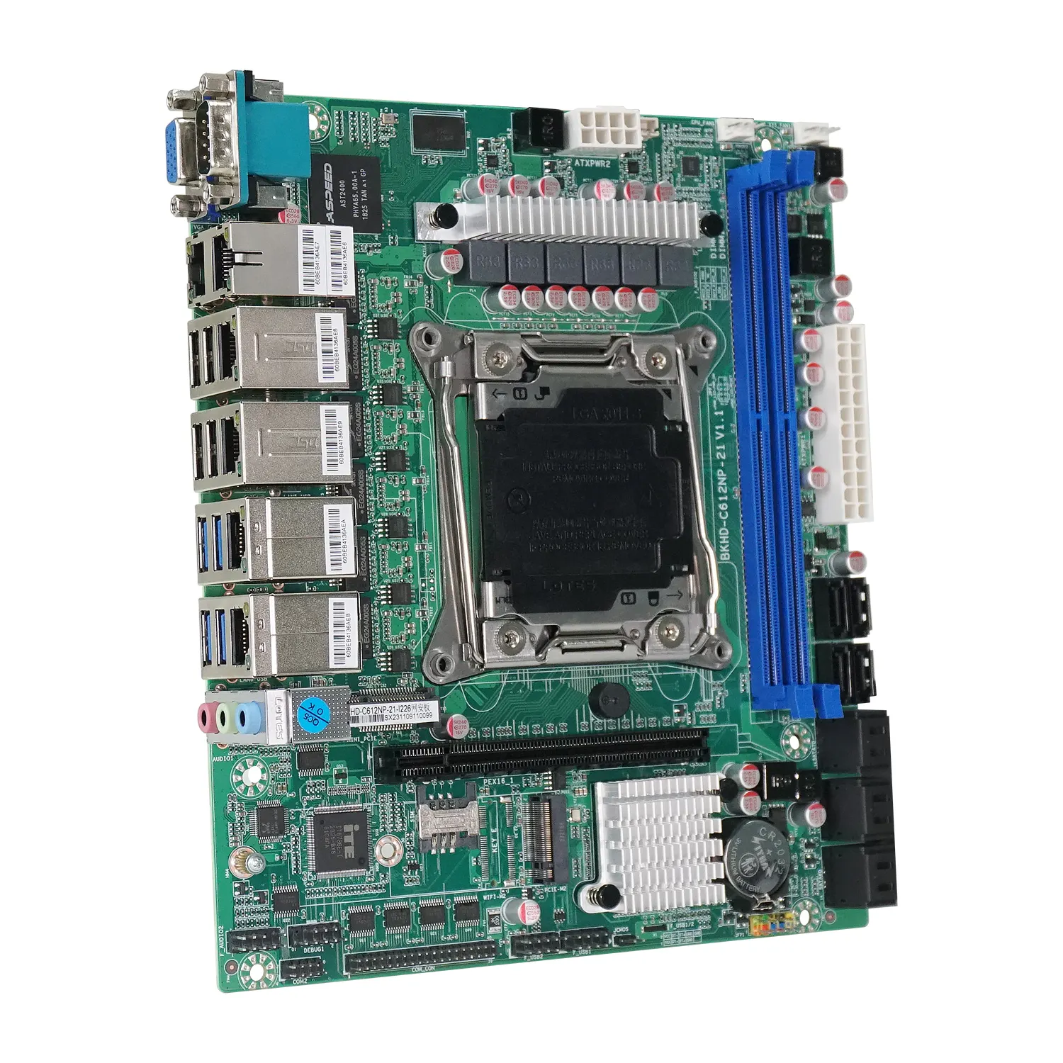 E NAS เมนบอร์ดสำหรับเส้นทางแบบอ่อน ITX Hot swappable ฮาร์ดดิสก์แบบเปลี่ยนได้ RAID Storage คอมพิวเตอร์ E5 C612เซิร์ฟเวอร์