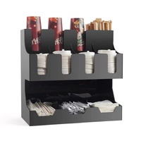 Boîte de rangement pour gobelets écologiques en plastique noir Queenwins, en vente