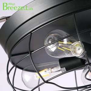 Abat-jour en métal noir de 42 pouces LED ventilateur de plafond avec télécommande pour salon et salle à manger - Product Image 6