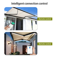 Auvents automatiques rétractables en acrylique avec cadre en alliage d'aluminium, auvents de terrasse extérieurs, auvents de pont