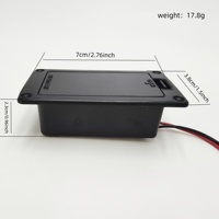 Support de batterie 9V noir pour guitare électrique et basse avec compartiment et couvercle, accessoire d'instrument