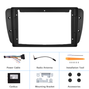 Podofo 9 ''전용 자동차 라디오 프레임 ABS 플라스틱 브래킷 패널 커버 트림 <span class=keywords><strong>2</strong></span> 딘 좌석 IBIZA 2013 - Product Image 6