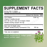 OEM/ODM capsules de stimulation immunitaire à l'huile de graines noires d'origan pour adultes complément alimentaire antioxydant à base d'huile d'origan