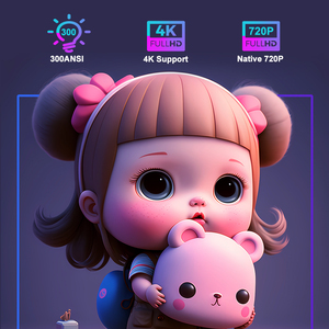 Nuevo Proyector LED Inteligente Android Portátil con Soporte 720P 4K, 300 Lúmenes, de Bolsillo para el Hogar y Viajes - Product Image 3