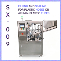 Machine d'emballage de tubes cosmétiques à haute précision contrôlée par PLC SX-009, machine d'étiquetage connectable à l'eau, remplissage et scellage complets