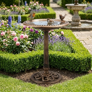 Bebedero para Pájaros de Jardín, Comedero de Plástico para Pájaros Silvestres, Decoración para Patio con Soporte - Product Image 2