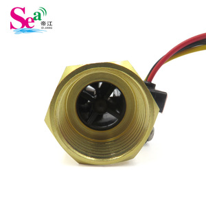 เซ็นเซอร์วัดการไหลของน้ำทองเหลืองแบบเกลียว G1/2 ''BSP ห้องโถงแม่เหล็กเอาท์พุทชีพจรกังหันเครื่องวัดการไหล1-25L zj/ YF-B2 - Product Image 3