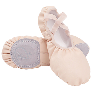 Chaussons <span class=keywords><strong>de</strong></span> <span class=keywords><strong>danse</strong></span> en <span class=keywords><strong>cuir</strong></span> véritable pour filles - Product Image 1