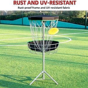 Cesto Portatile per <span class=keywords><strong>Disc</strong></span> <span class=keywords><strong>Golf</strong></span> in Acciaio Resistente, Ideale per Allenamento in Giardino e Tornei - Product Image 4