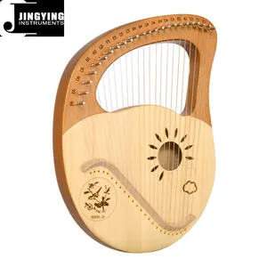 Atacado Melhor Qualidade 2022 Jingying Música Caixa de Mogno Abeto Tipo 24 Cordas Harpa Lira
