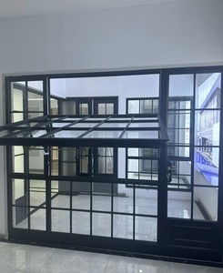 Tùy chỉnh thép mái hiên cửa sổ không thấm nước chống gỉ nhiệt phá vỡ cách điện đôi bằng kính khung cho biệt thự căn hộ và khách sạn - Product Image 6