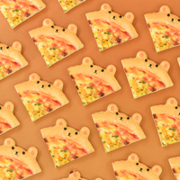 Ciondoli in resina per Pizza a forma di orso per gioielli fai da te Scrapbooking per fare la casa delle bambole in miniatura per cucina e cibo per capelli decorazione