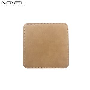 Sous-verres carrés en cuir PU coloré pour boissons, sous-verres vierges pour sublimation, imprimables, 10 cm * 10 cm - Product Image 6