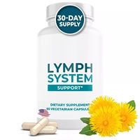Capsules détox personnalisées pour le système lymphatique, soutien immunitaire et thyroïdien, complément à base de plantes pour adultes - Fabrication sous marque privée, 60 unités