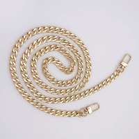 Sangle de chaîne de sac à main Bandoulière de remplacement avec boucles en métal, sangle de chaîne dorée pour sac à main à bandoulière
