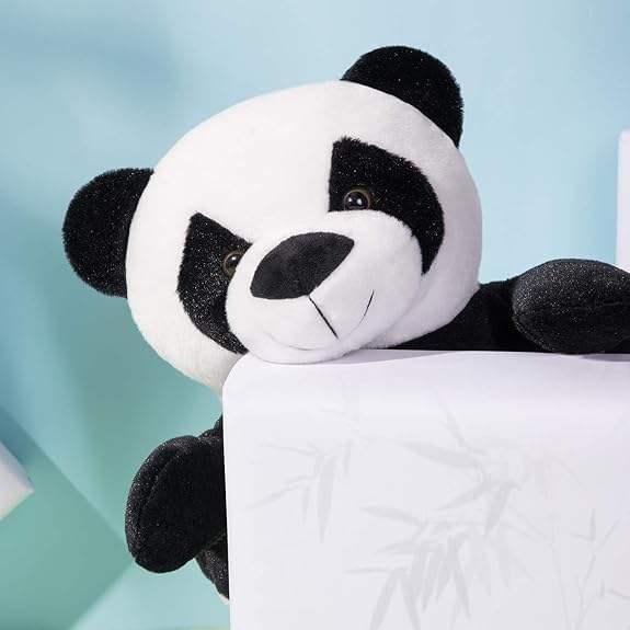 Premium Classic Rubber Hot and Cold Water Bottle with Cute Stuffed Panda Cover