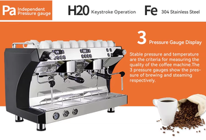 Máquina de Espresso GEMILAI CRM3120C Pro de Doble Cabezal de Acero Inoxidable, Grado Comercial para Negocios de Café Especializado y Té de Burbujas - Product Image 4