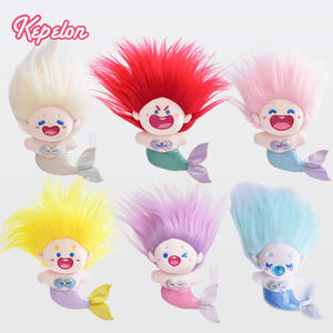 Peluche de Sirena Pequeña Versión Q de Kepelon, Muñeco de Peluche Supersuave de Seis Colores Relleno de Algodón PP para Celebraciones de Cumpleaños, Malla Increíble - Product Image 1