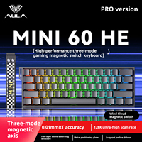 Alibaba Grosir Belanja Online AULA MINI WIN60 HE Pro Tri-mode 2.4G Nirkabel Berkabel Belanja Tri-mode Keyboard Gaming