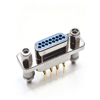 Mini connecteur d'aviation rectangulaire J30J-15TJN, connecteur mâle à souder 15 broches pour équipement électronique aérospatial et industriel