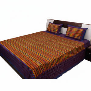 Personalizado al por mayor de lujo diseños King Microfiber CottonJaipuri impreso patrón geométrico cama doble SheetCotton impreso - Product Image 1