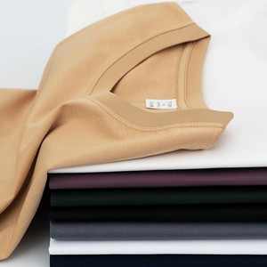 Camiseta de algodón mercerizado de doble cara con amina líquida para hombre, 100% algodón blanco de manga corta, con costuras triples y fibra larga. - Product Image 1