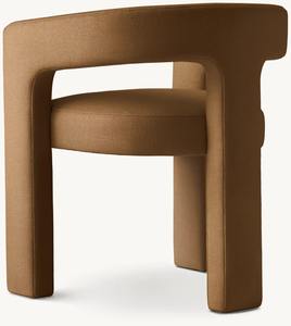 आधुनिक माइक्रोफाइबर चमड़े के असलस्टर्ड डाइनिंग रूम ओपन-बैक कपड़े डाइनिंग आर्मचेयर - Product Image 4