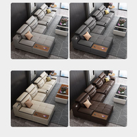 Nouveau Canapé-Lit Chesterfield Électrique Multifonctionnel en Cuir Véritable de Première Classe, Moderne, Gain de Place, Télescopique, Double, pour Hôtel