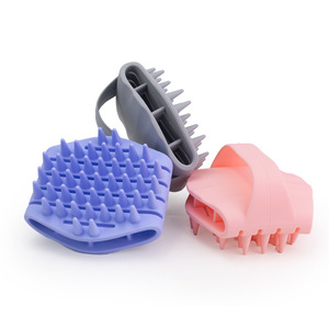 Brosse à shampooing en silicone pour massage du cuir chevelu, nettoyage des cheveux, élimination des pellicules, brosse de lavage, masseur de bain pour adultes et enfants - Product Image 4