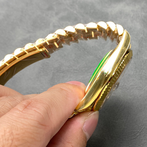 2025 nouvelle montre mécanique à double calendrier plaqué or montre mécanique classique de mouvement de haute qualité - Product Image 4