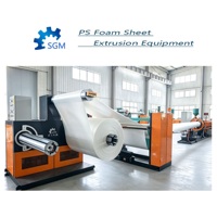 SHUANGJI Nouvelle Extrudeuse Automatique de Feuilles de Mousse PS/EPS 380V, Contrôle PLC, Moteur de Pompe 200kW, Multifonctionnelle, Écologique, avec Roulement