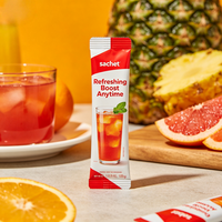 Emballage en sachet jetable imprimé avec logo personnalisé, sachet thermoscellé pour café liquide, lait, thé, jus de fruits, boissons