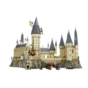 LaiNan 19031 83037 6739 buah mainan puzzle blok bangunan istana Hogwarts besar hadiah liburan hadiah ulang tahun