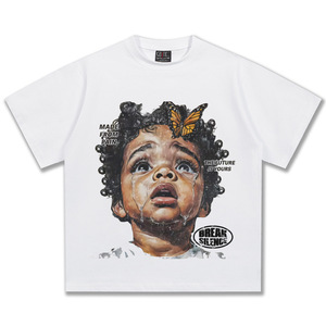 T-shirt di Alta Qualità del Designer, 100% Cotone 300gsm, Abbigliamento Streetwear, Maglietta Estiva con Stampa Grafica per Uomo BROADTRU - Product Image 2